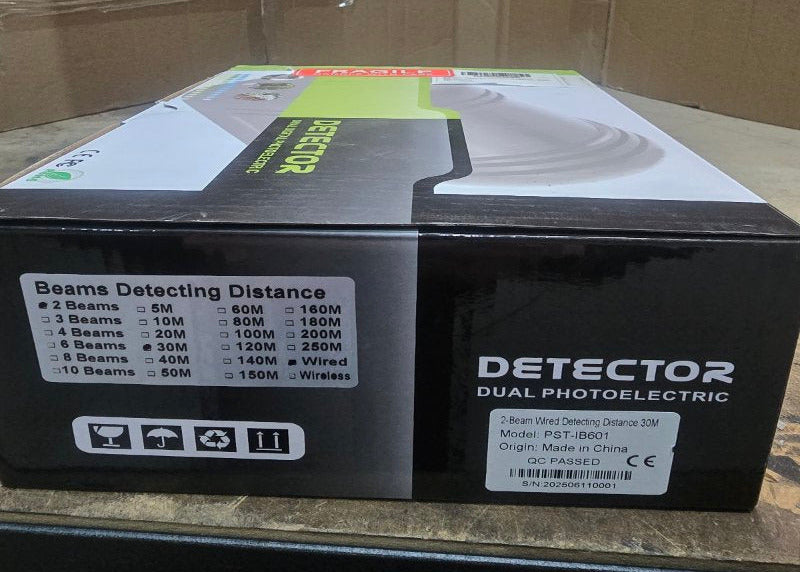 Sensor de Rayo Perimetral 2 Haces Alámbrico PST-601BI 30 Metros