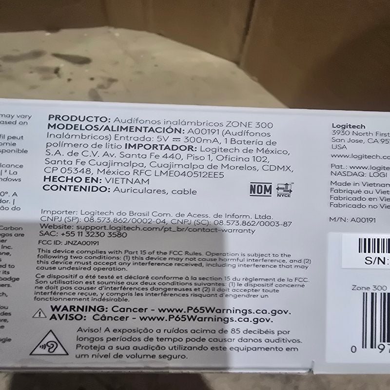 Audífonos Inalámbricos Logitech Zone 300, Negro
