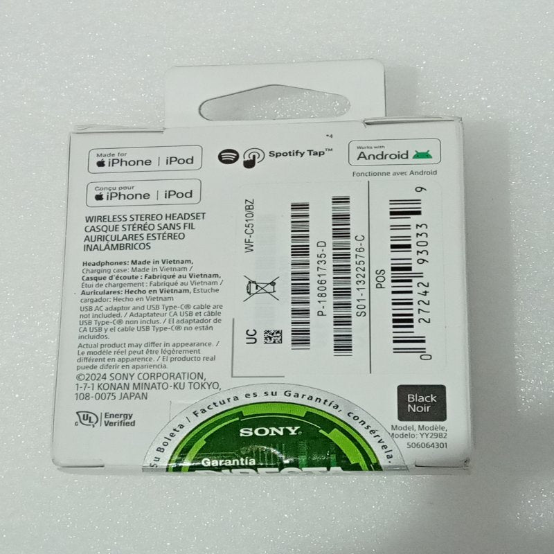 Audífonos Inalámbricos Sony WF-C510 Negro