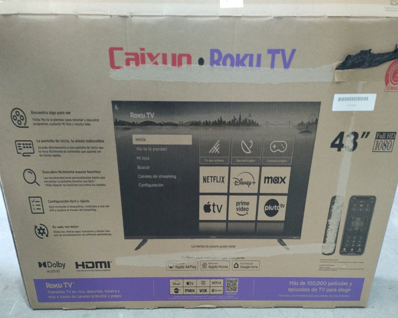 Smart TV Caixun C43V1FR/Roku TV 43 pulgadas