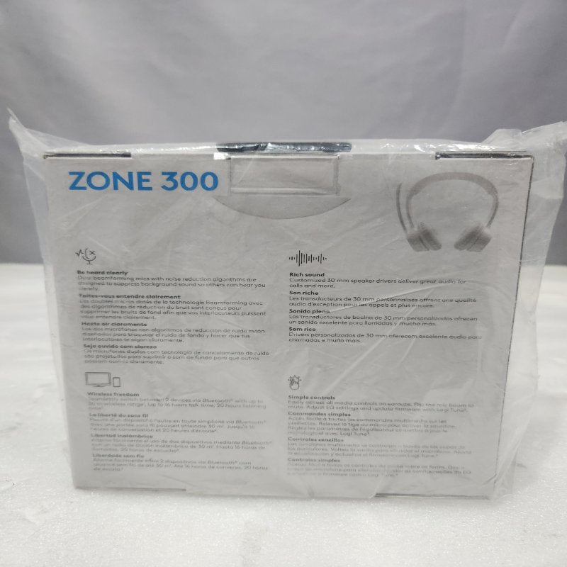 Audífonos Inalámbricos Logitech Zone 300, Blanco