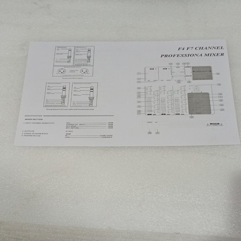 Consola Mezcladora de Audio Portátil 7 Canales