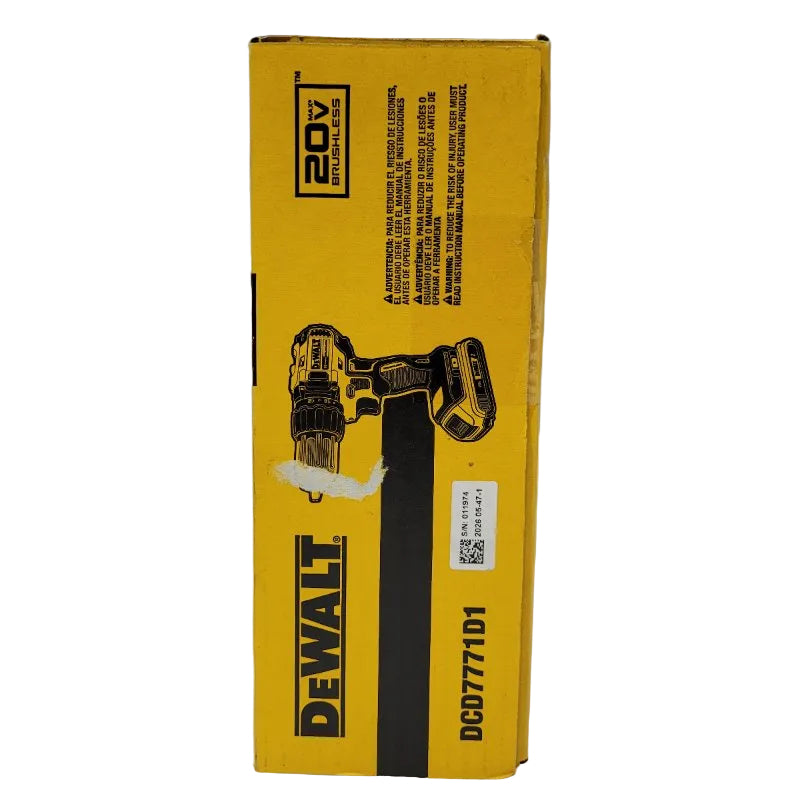 Kit Taladro Inalámbrico 1/2" 20V DeWalt DCD7771D1-B2