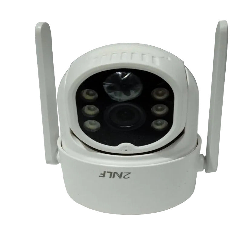 Cámara de Seguridad Solar 2NLF WiFi Exterior HD PTZ Visión Nocturna, Blanco
