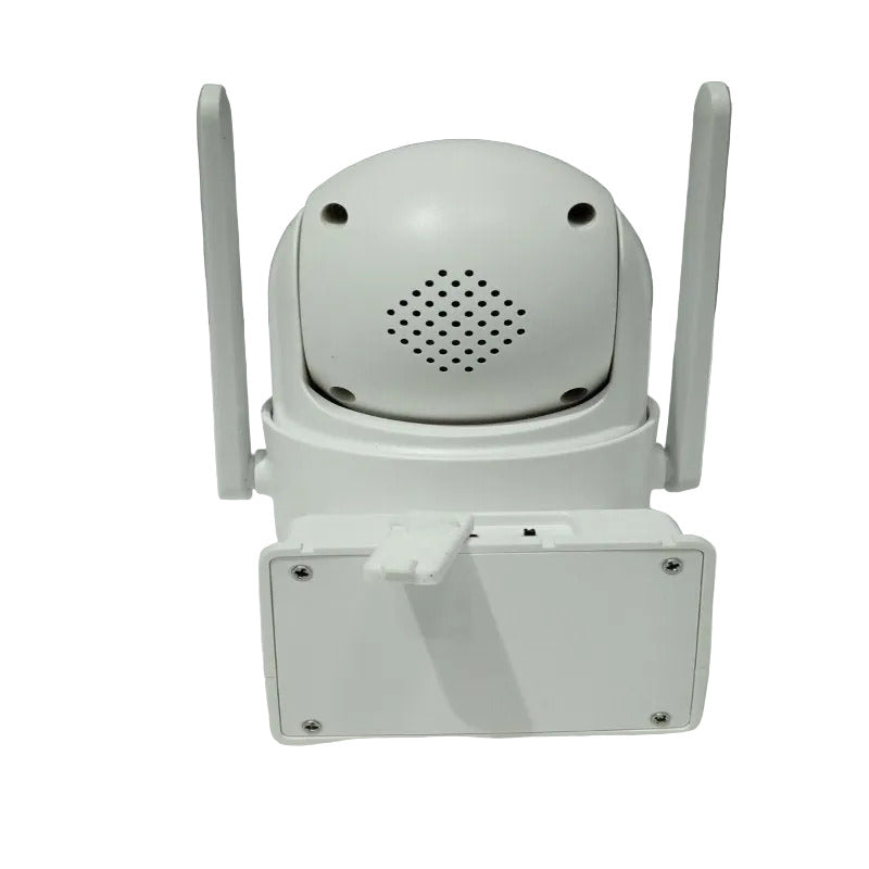 Cámara de Seguridad Solar 2NLF WiFi Exterior HD PTZ Visión Nocturna, Blanco