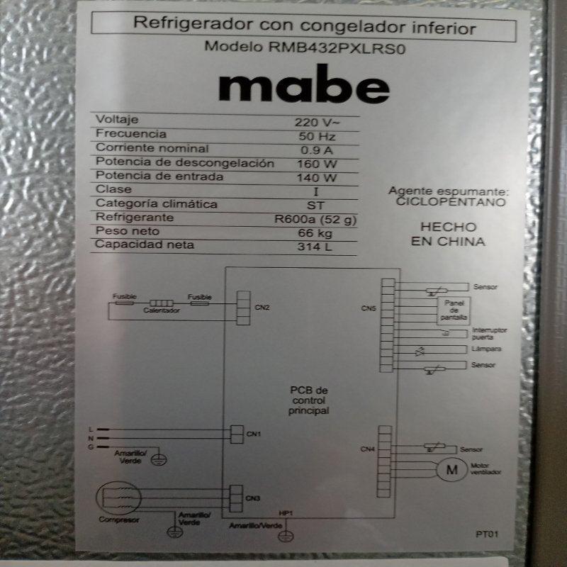Refrigerador Bottom Freezer Mabe RMB432PXLRS0 Inox 314 Litros