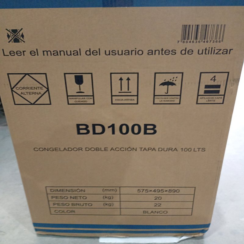 Congelador Dual Tapa Dura Industrial Maigas BD100B – Blanco, 100 Litros
