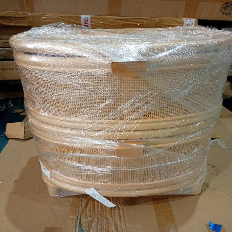 Velador de Rattan con Cajones Santú Home & Deco – Mesa de Noche 2 Cajones