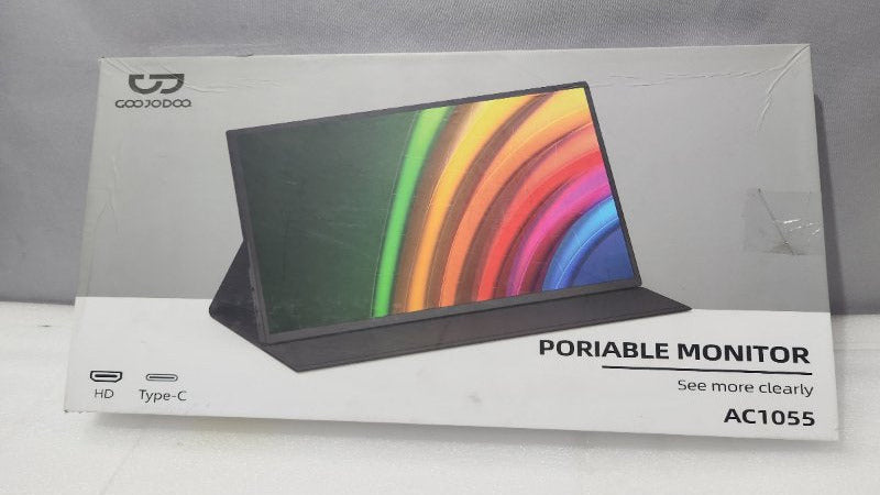 Monitor Portátil para Laptop Goojodoq AC1055 15,6" Negro