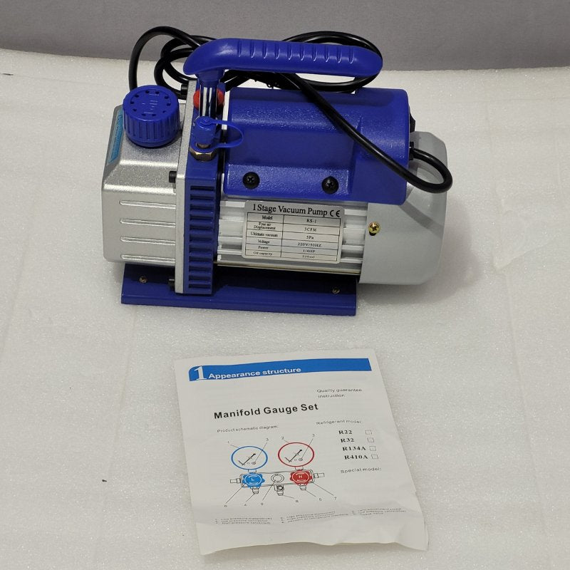 Kit Bomba de Vacío Genérico 3 CFM para Aire Acondicionado y Refrigeración
