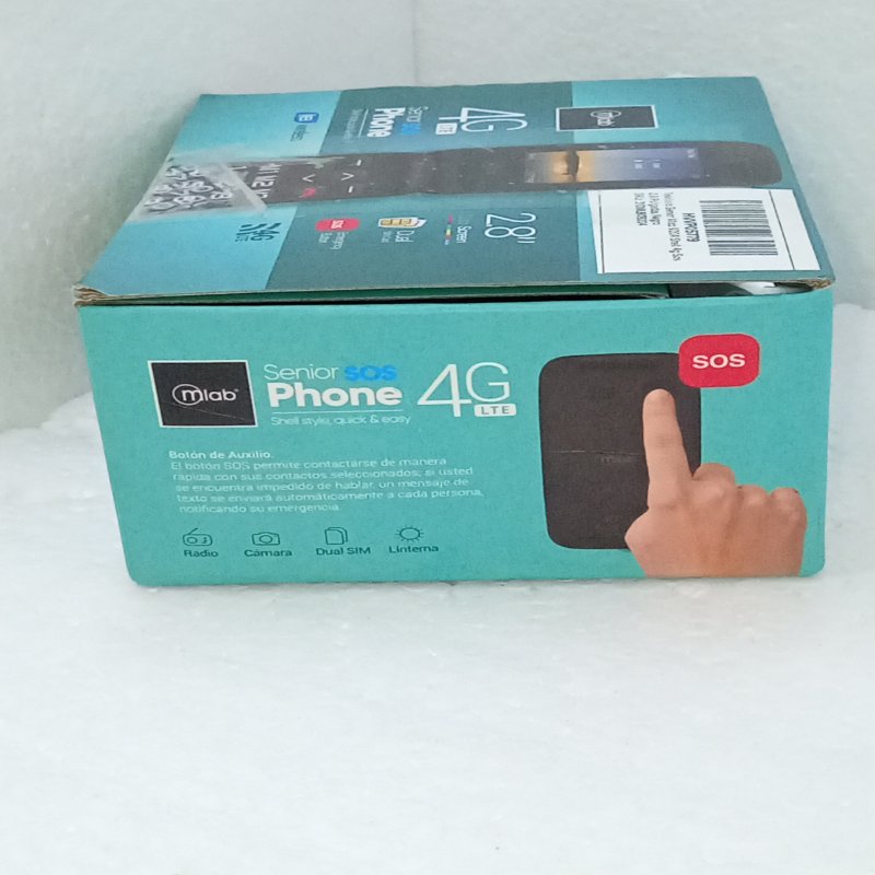 Celular Senior Tipo Almeja 4G Negro Shell 9204 Mlab