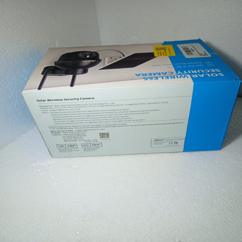 Cámara de Seguridad Anran Solar Full HD con Sonido, Negro