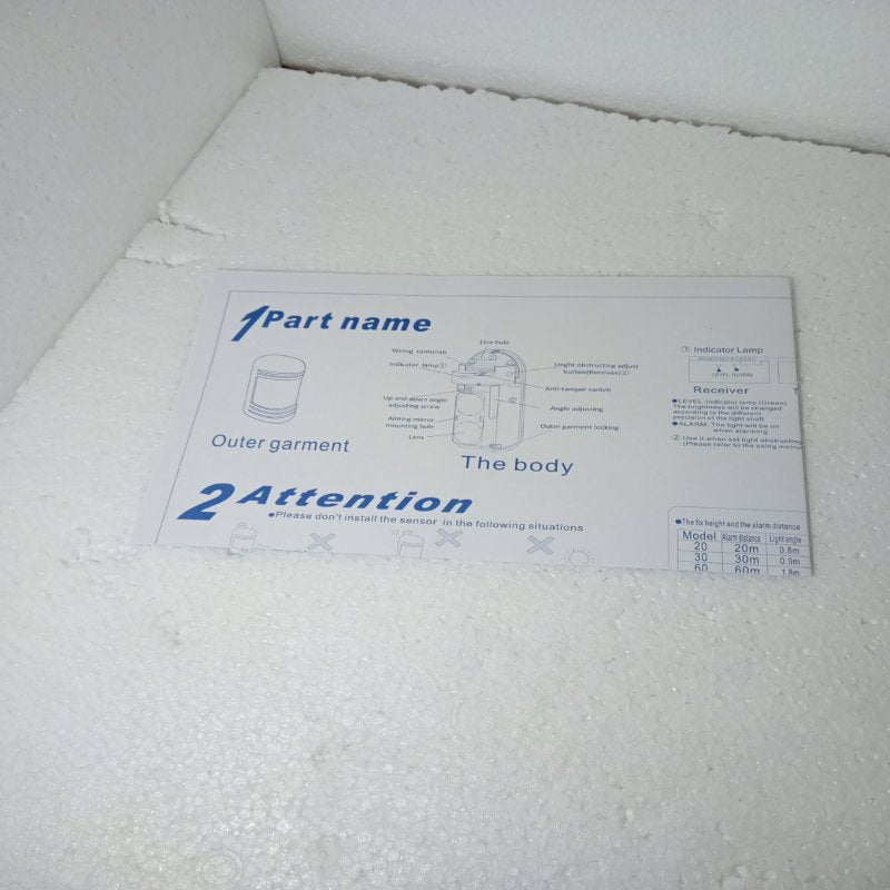 Sensor de Rayo Perimetral 2 Haces Alámbrico PST-601BI 30 Metros