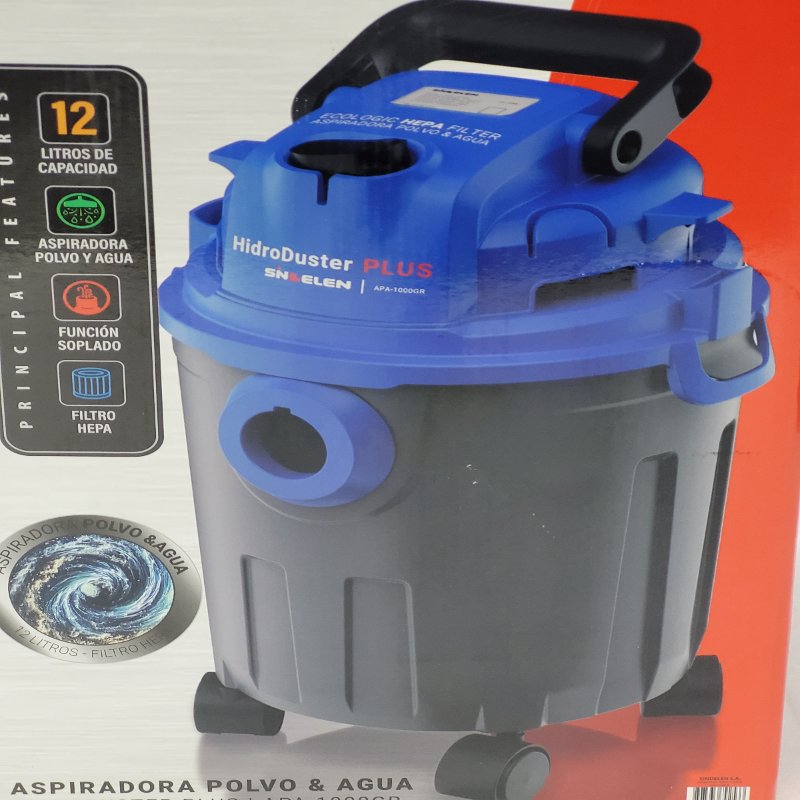 Aspiradora Polvo y Agua Sindelen APA-1000GR, 12 Litros