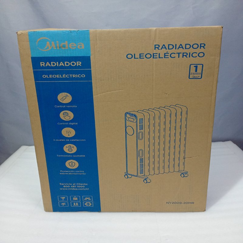 Calefactor Oleoeléctrico Midea NY2009-20MR, Blanco
