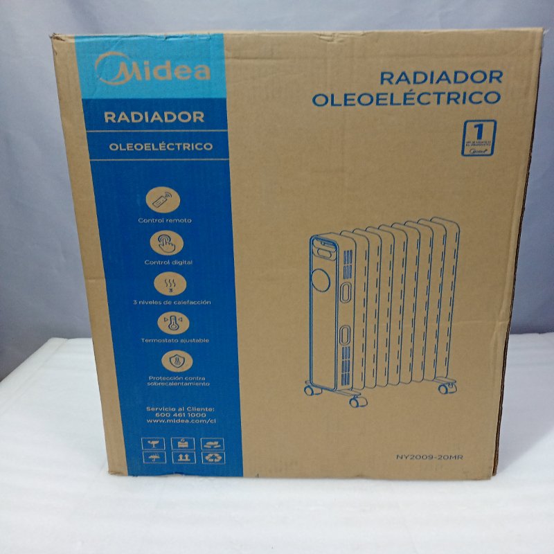 Calefactor Oleoeléctrico Midea NY2009-20MR, Blanco