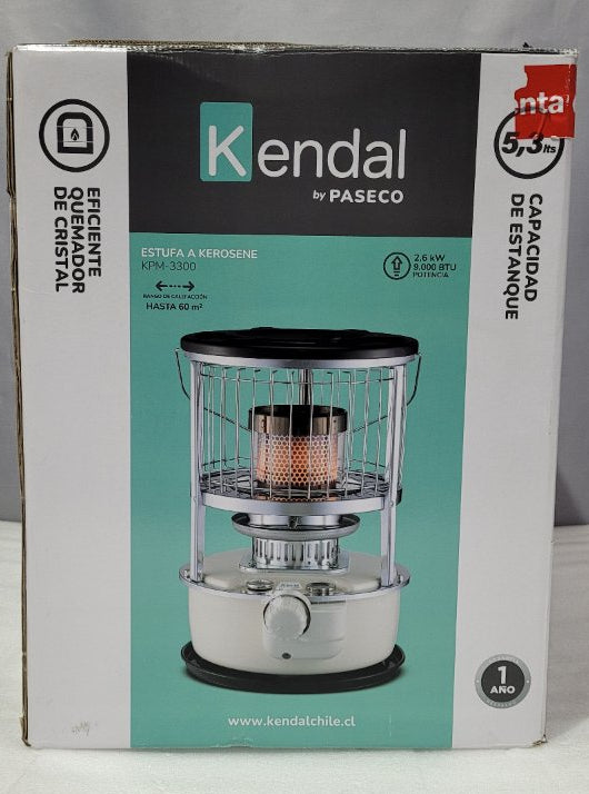 Estufa a Parafina Kendal KPM-3300 5.3 Litros Blanco