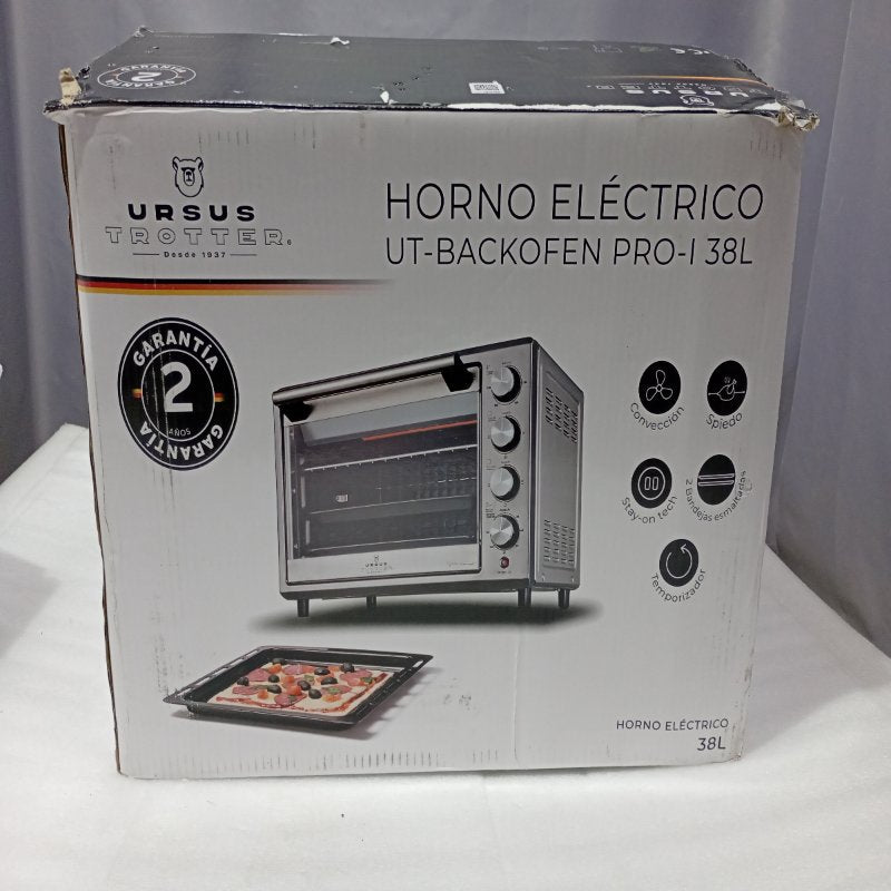 Horno Eléctrico URSUS TROTTER UT-BACKOFEN PRO-I Inox 38 Litros