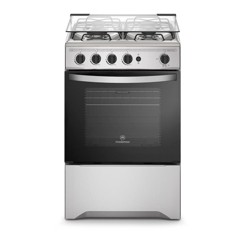 Cocina a Gas Licuado Mademsa M520T 4 Quemadores, Color Negro/Plomo