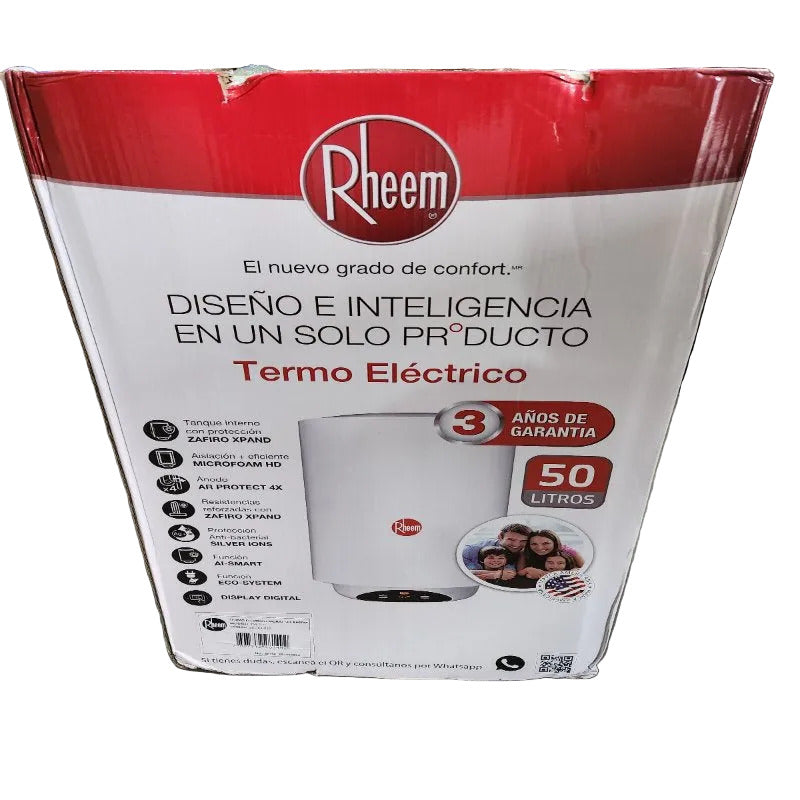 Termo Eléctrico Rheem TM-50R 50 Litros, Blanco