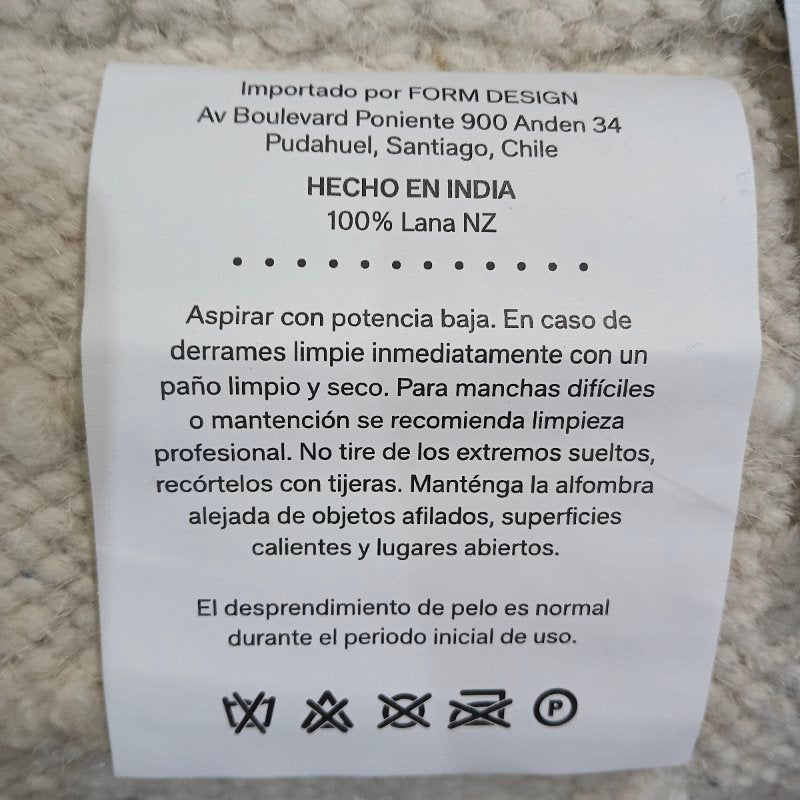 Alfombra de Lana Cejár Crudo Form Design 250x350 cm
