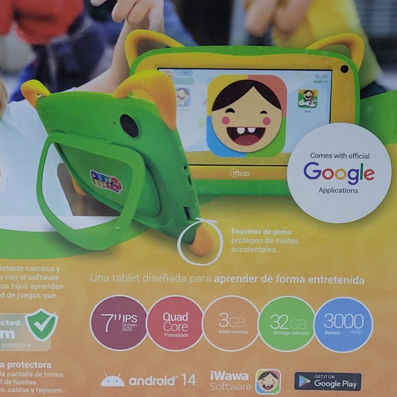 Tablet MLAB Kids 7 WiFi Verde RAM 3GB / ROM 32GB