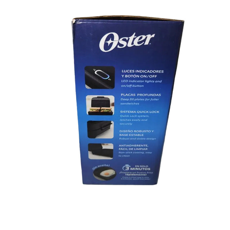 Sandwichera Oster CKSTSM400, Negro