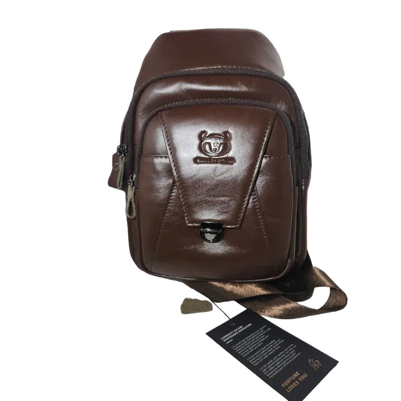 Bolso Bandolera de Cuero Genuino Hombre Bull Captain