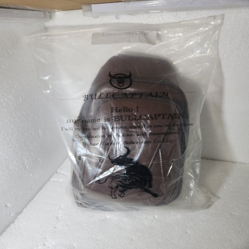 Bolso Bandolera de Cuero Genuino Hombre Bull Captain