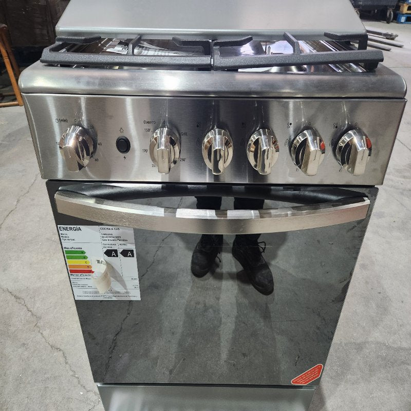 Cocina a Gas 4 Quemadores Samsung NX24BG57413SZS, Gris