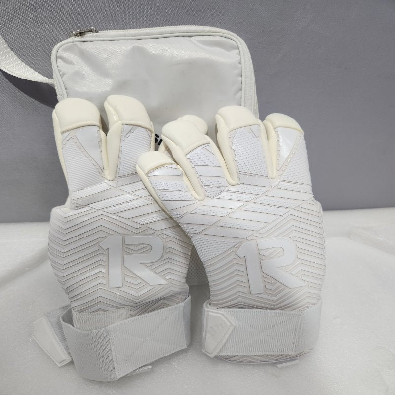 Guantes de Arquero Profesional Raw Goalie Blanco Talla 10