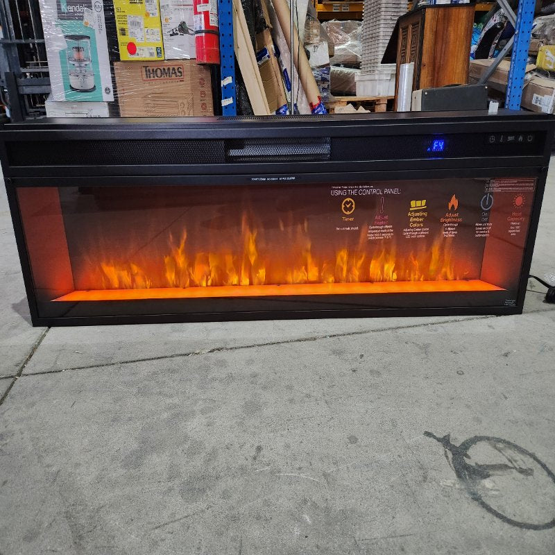 Chimenea Eléctrica Inserto Rack TV Asheley W100-22 Negra