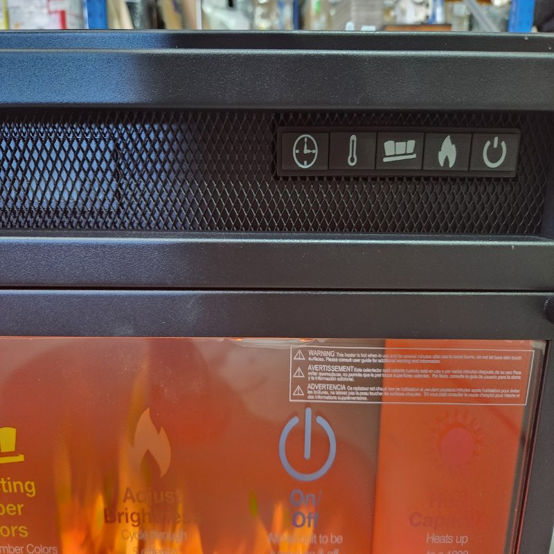 Chimenea Eléctrica Inserto Rack TV Asheley W100-22 Negra