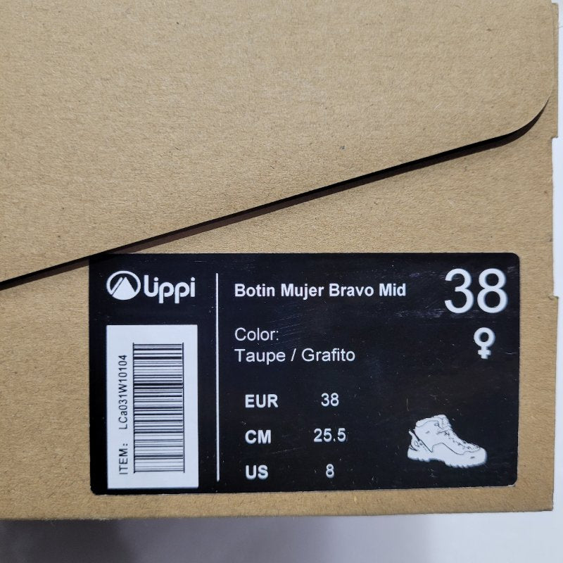 Botín Mujer Lippi Bravo Mid Taupe/Grafito Talla 38 EUR/ 25.5 CM