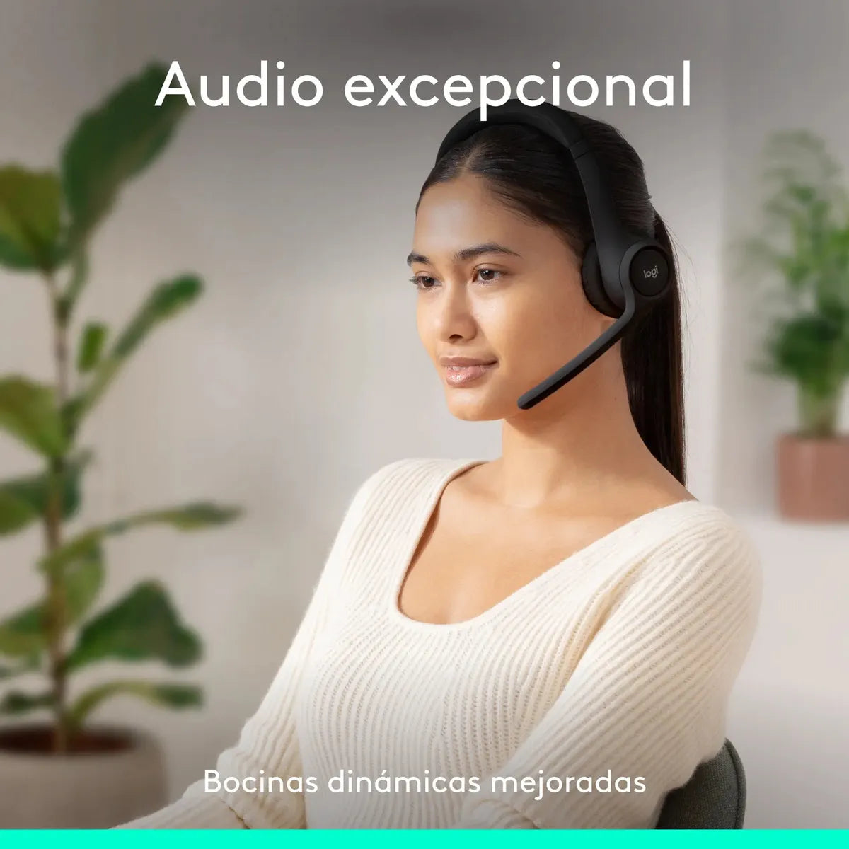 Audífonos Inalámbricos Logitech Zone 300, Negro