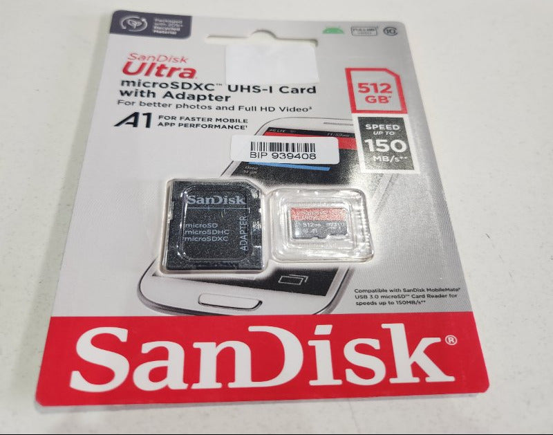 Tarjeta de Memoria SanDisk UHS-I con Adaptador 512 GB