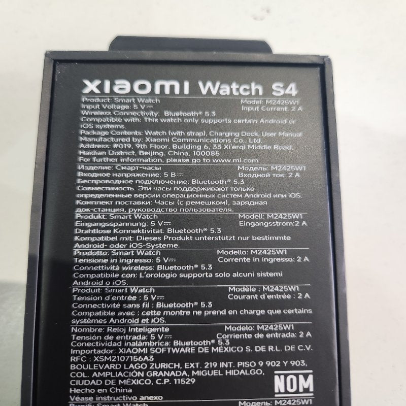 Smartwatch Xiaomi Watch S4 M2425W1 Negro