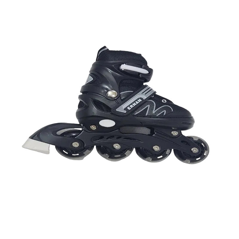 Patines en línea profesionales ROLLERS SKATES talla S (17.5-20 cm), Negro