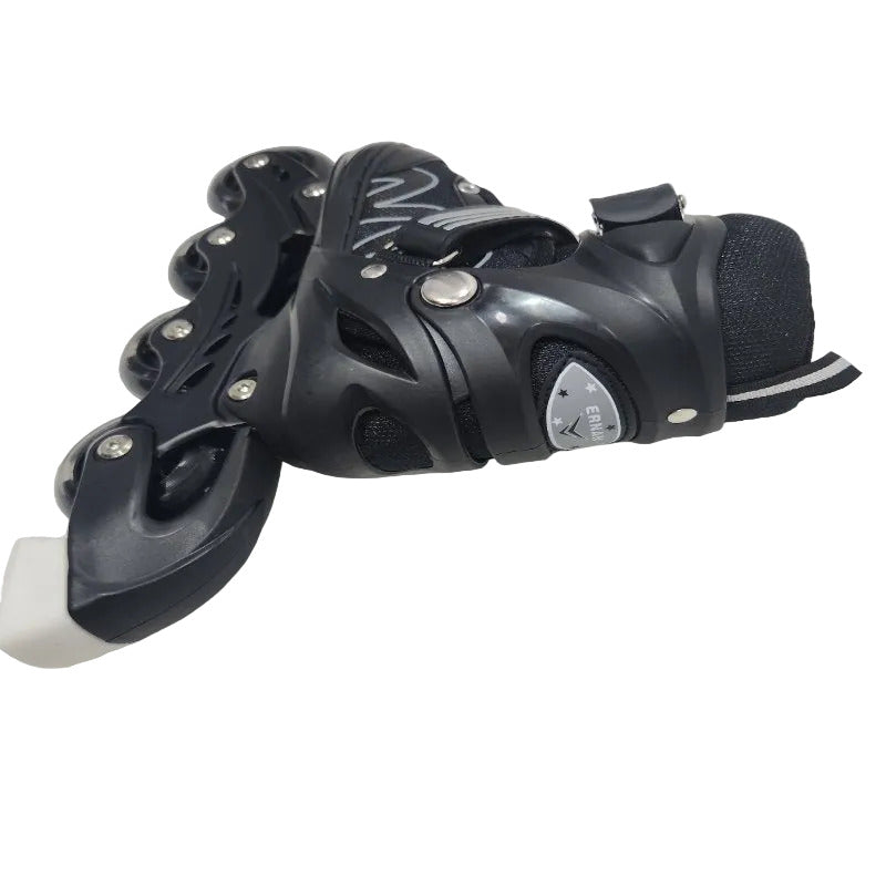 Patines en línea profesionales ROLLERS SKATES talla S (17.5-20 cm), Negro
