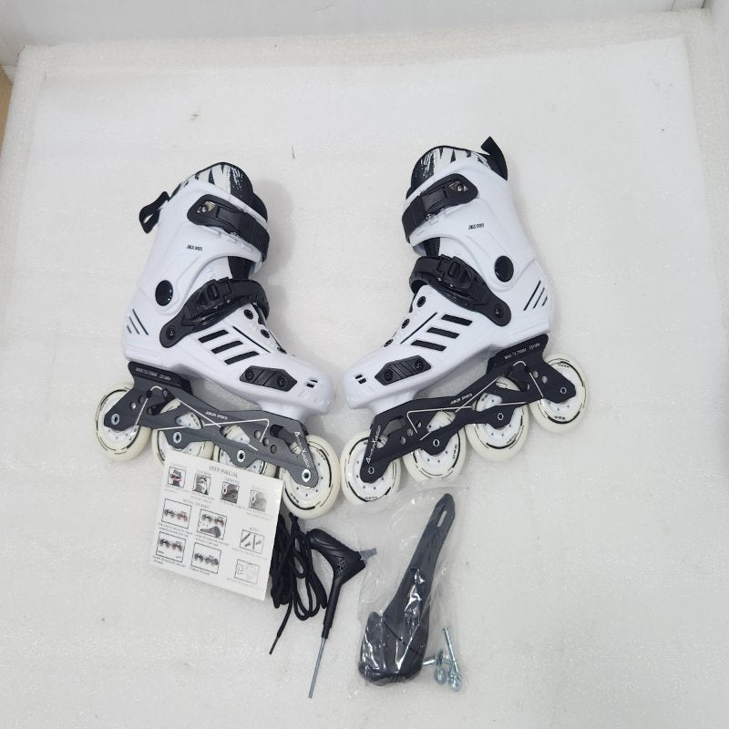 Patines Profesionales JGMLZK SPORTS Ruedas 22.5- 76 mm, Blanco