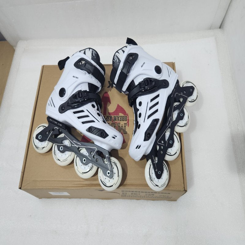 Patines Profesionales JGMLZK SPORTS Ruedas 22.5- 76 mm, Blanco