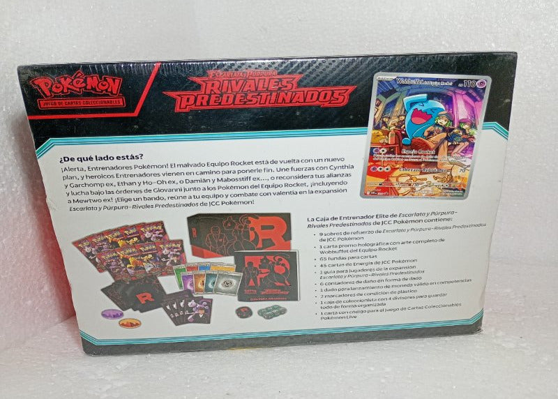 Juego de Cartas Coleccionables Pokémon Escarlata y Púrpura: Rivales Predestinados – Caja Entrenador Élite