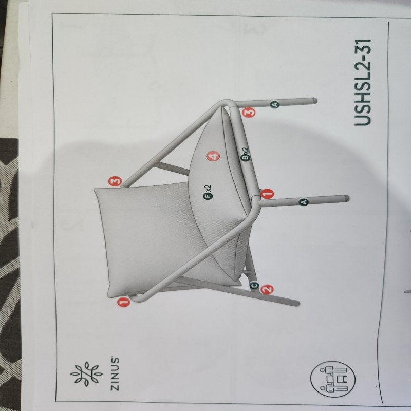 Sillón Acolchado Zinus USHSL2-31 Beige