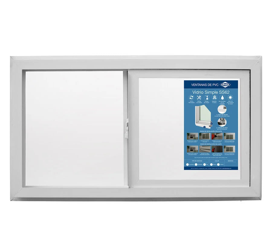 Ventana Corredera Termopanel Dvp Advance Blanco 91x50cm
