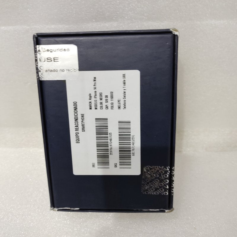 Celular iPhone 14 Pro Max Reacondicionado Apple MQ9P3BE/A 128GB, Negro