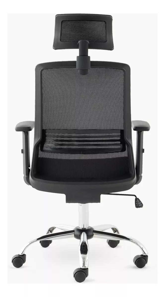 Silla De Escritorio Alta Brazo Reg Y Cabecero Form Design Cuba Negro
