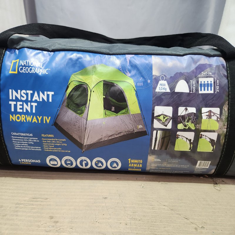 Carpa National Geographic Norway IV – 4 Personas con Cobertor, Verde