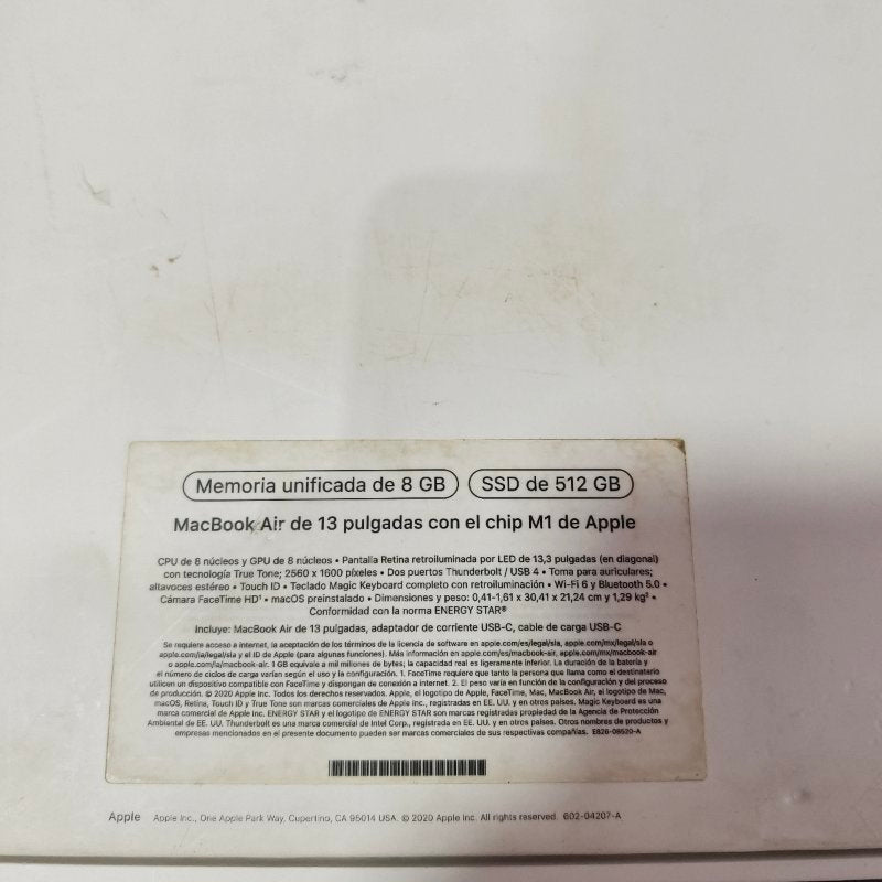 MacBook Air 13" Reacondicionado Apple con chip M1 A2337 8GB RAM 512GB, Pink