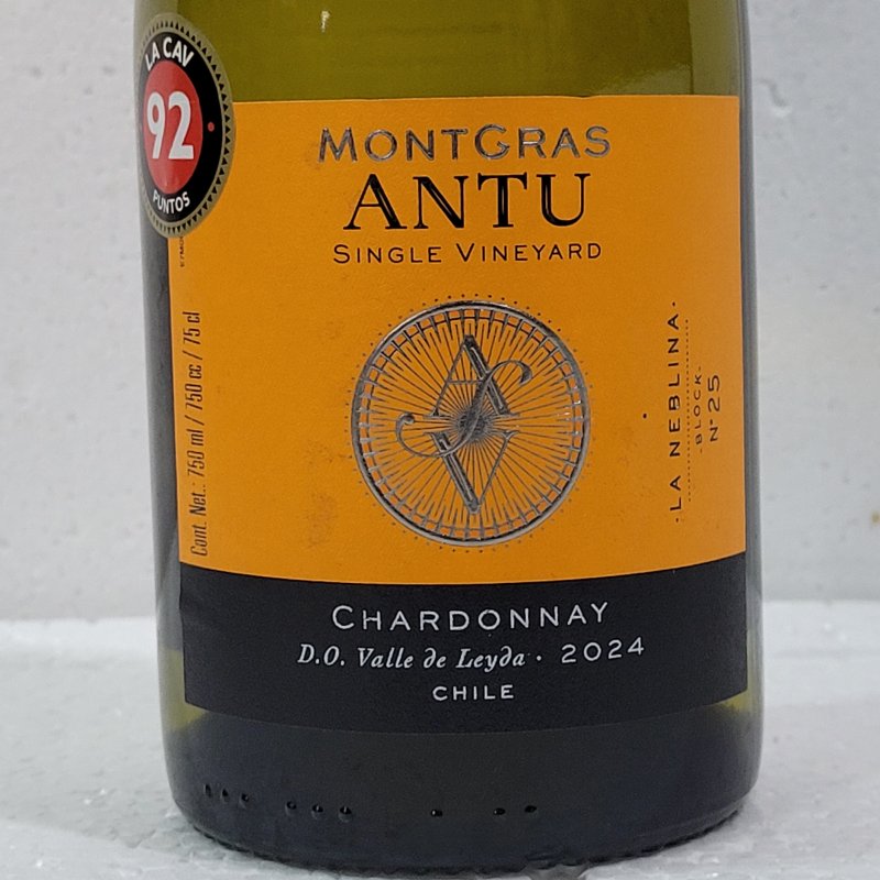 Vino Blanco Montgras Antu Chardonnay Valle Leyda 750 ml