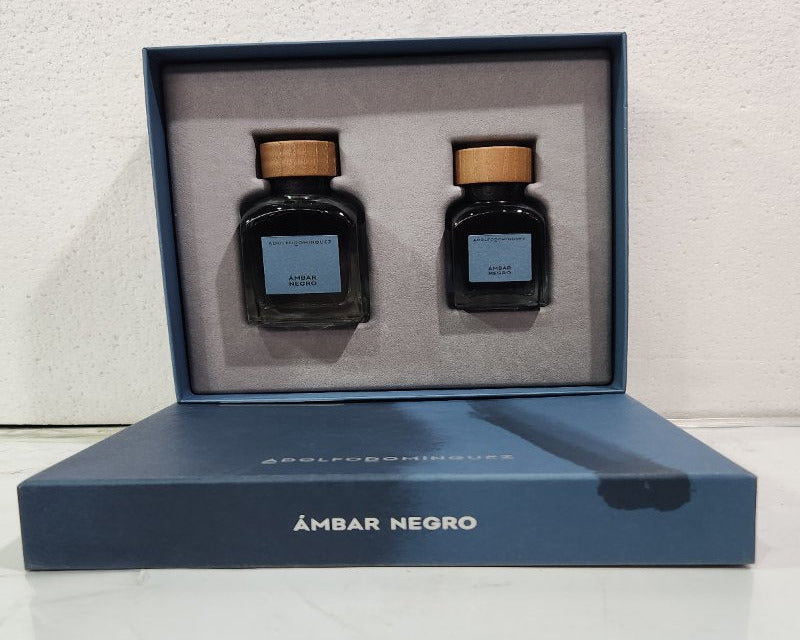 Set Perfume Adolfo Domínguez Ámbar Negro Eau de Parfum 120 ml + 60 ml
